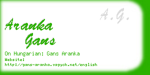 aranka gans business card